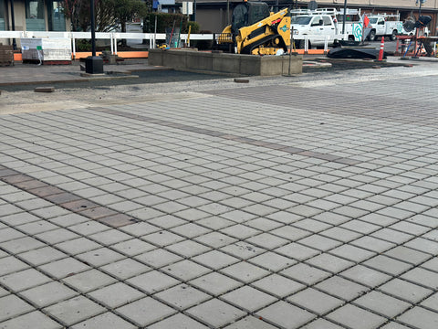 permeable paver parking lot by Clean Rivers