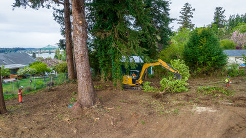 Clean Rivers preparing a homesite for the foundation